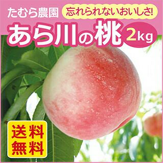 あら川の桃 2Kg　5～9個入り　日川白鳳・白鳳・なつっこ・なつおとめ・黄金桃・川中島白桃