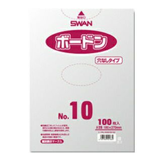 ボードンパック穴なしNo.10 サイズ0.02×180×270mm 100枚入