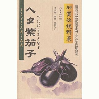 ナス 種 【 加賀野菜 ヘタ紫茄子 】 20ml ( ナスの種 )