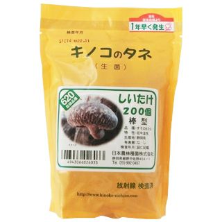 きのこ栽培 【 しいたけ種菌 種駒 200入り（品種：すその620） 】